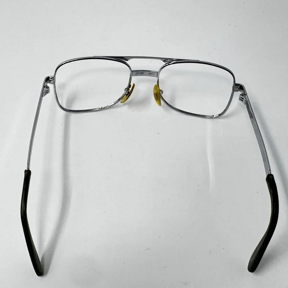 Vintage Univis UF150 USA Silver Eyeglass Frames 53-19-140 Double Bridge